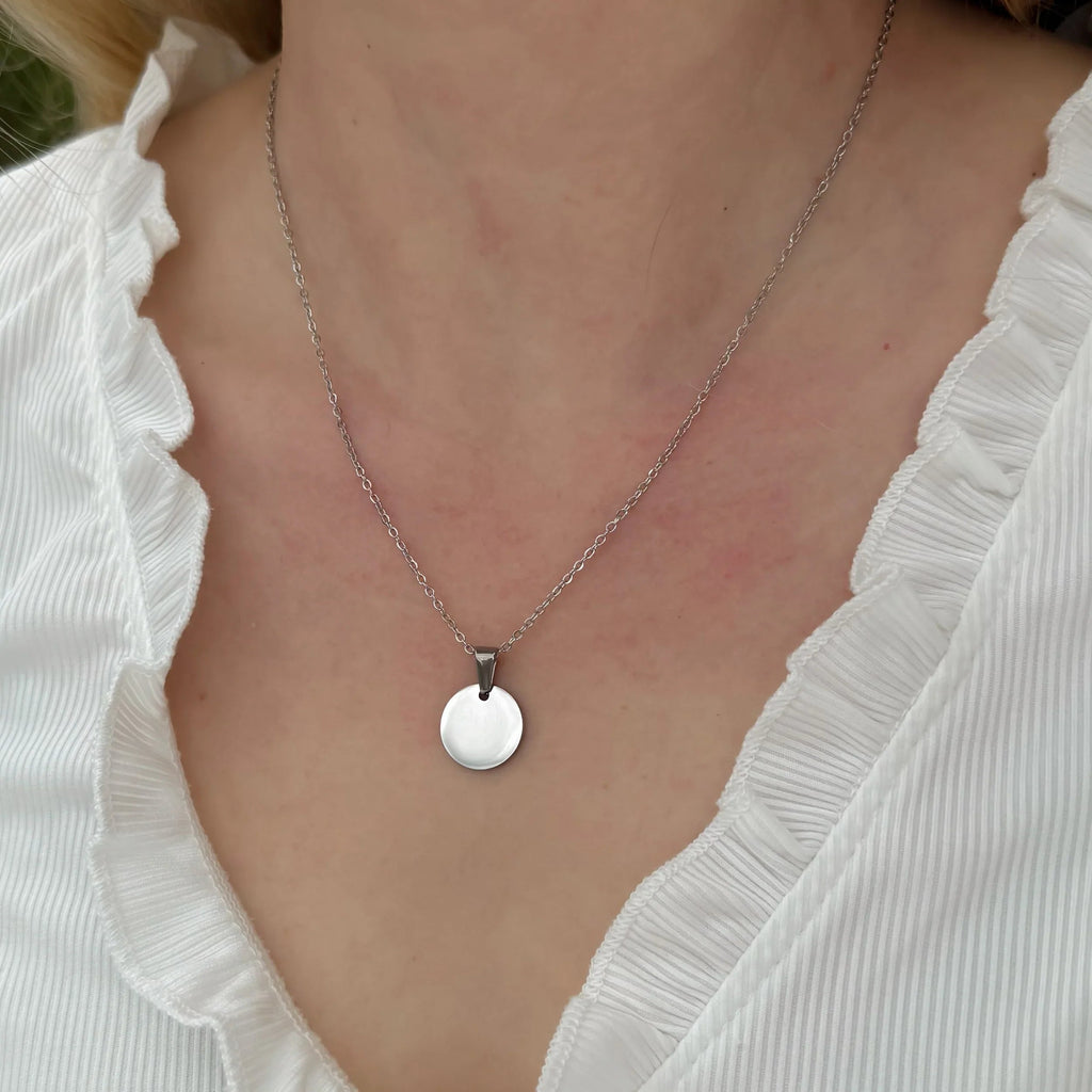 Handwriting Disc Necklace