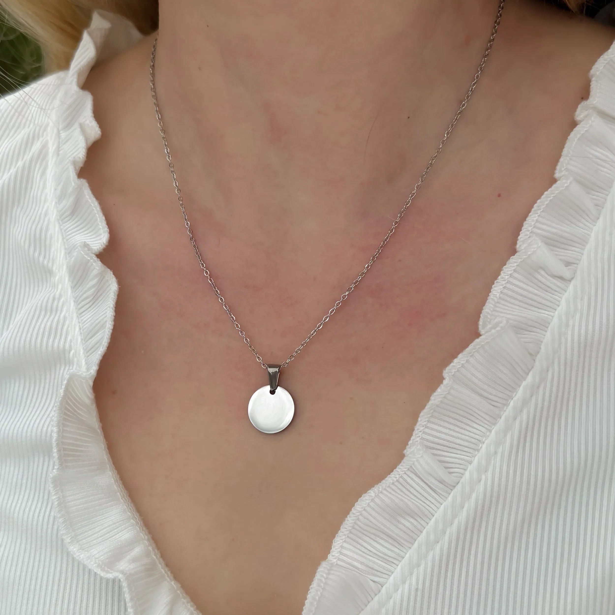 Handwriting Disc Necklace