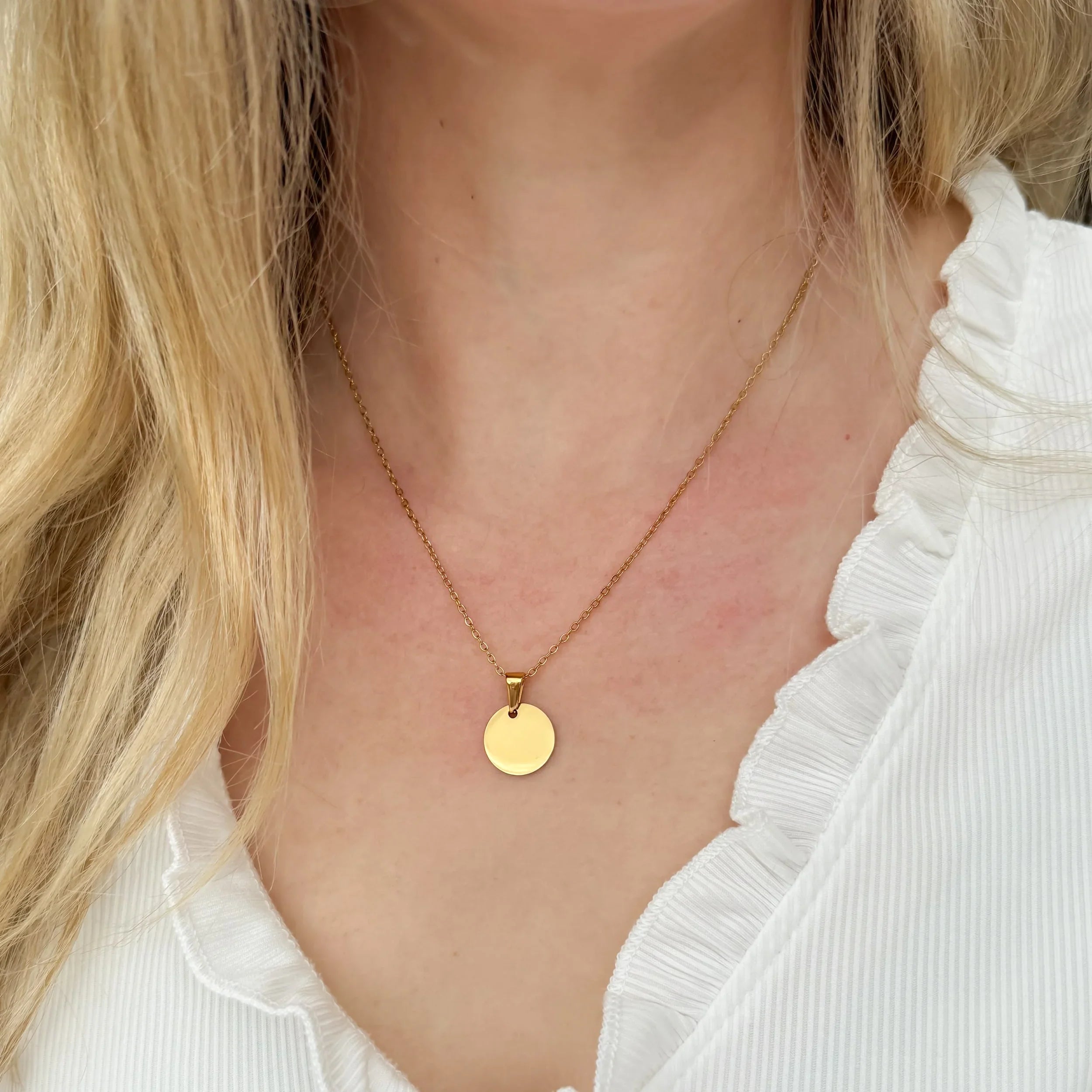 Handwriting Disc Necklace
