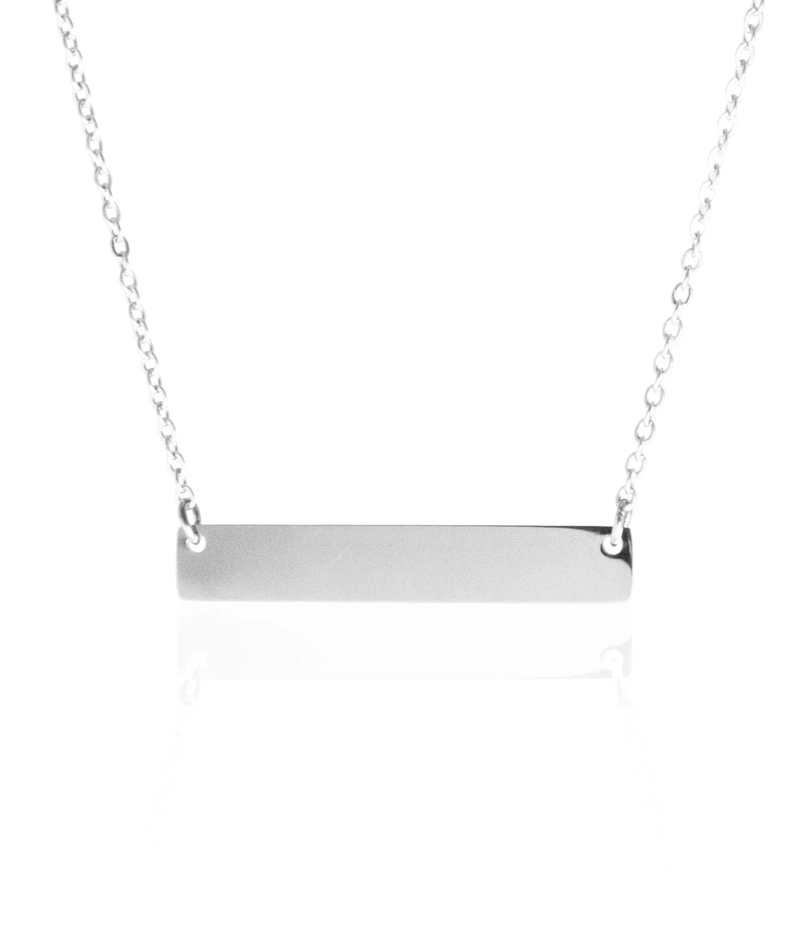 Handwriting Horizontal Bar Necklace